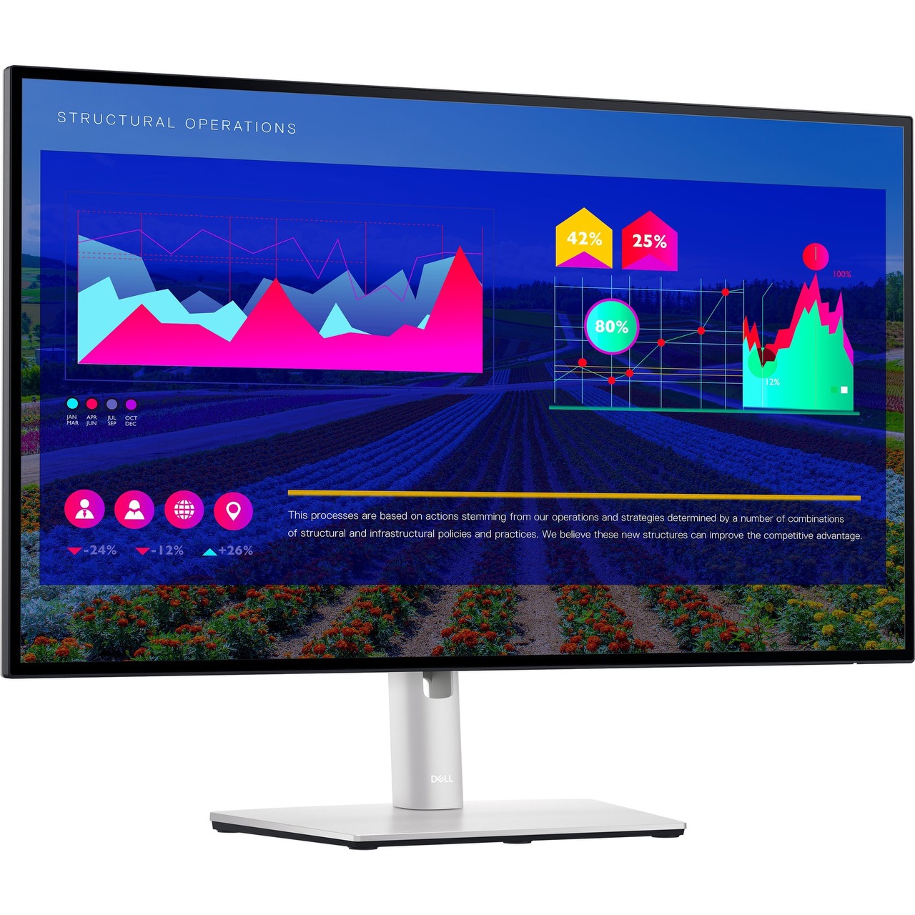 Dell U2722D - QHD, IPS, DisplayPort | silber