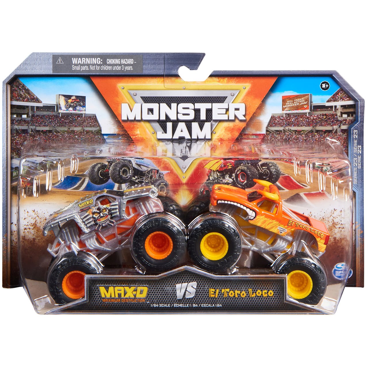 Spin Master Monster Jam - Zweier-Pack mit Max-D und El Toro Loco