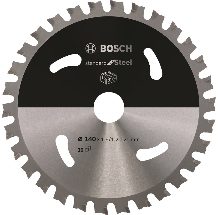 Bosch Kreissägeblatt Standard for Steel für Akku-Handkreissägen - Ø 140mm, 30Z