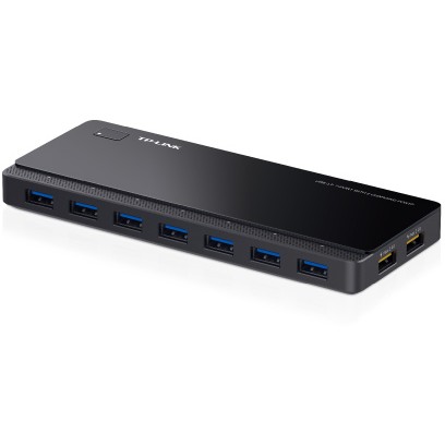 TP-Link 7-Port-USB-3.0-Hub mit 2 Ladeports | schwarz