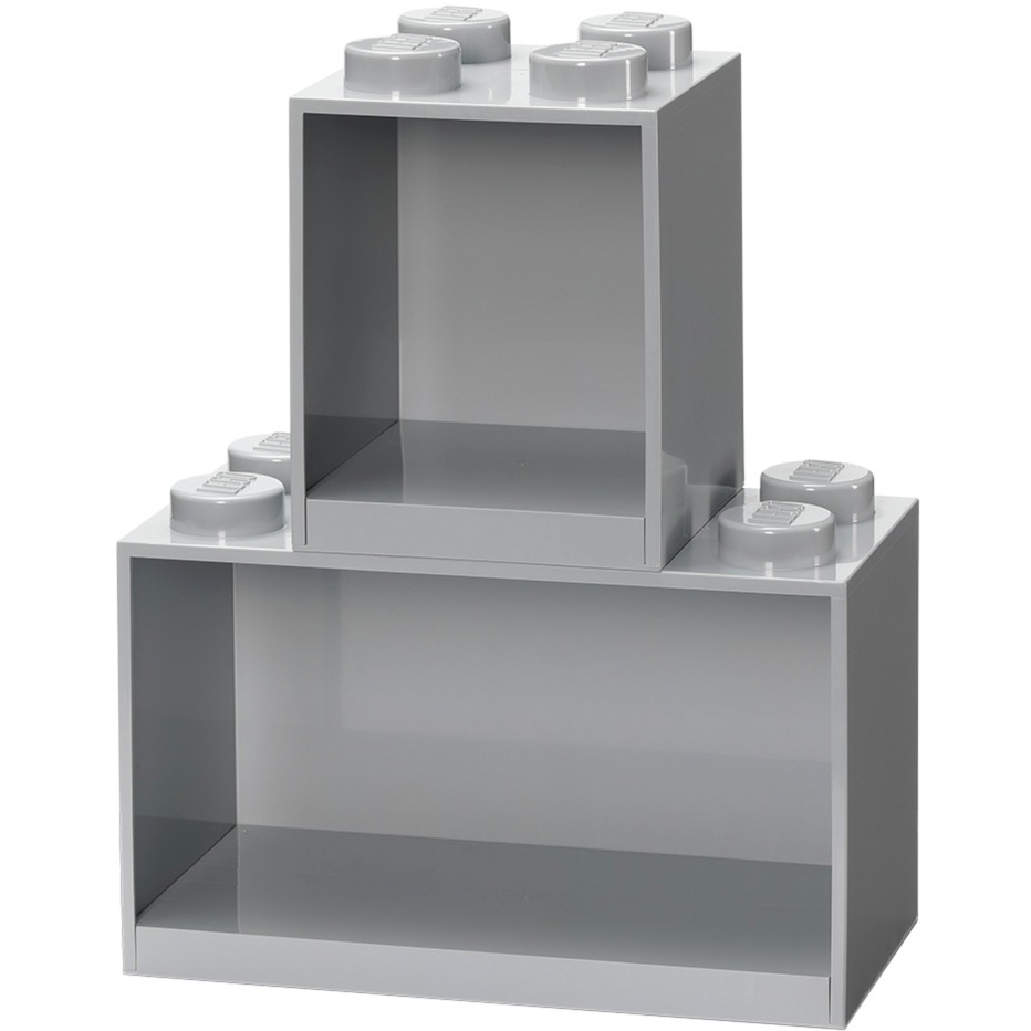 Room Copenhagen LEGO Regal Brick Shelf 8+4 Set | hellgrau